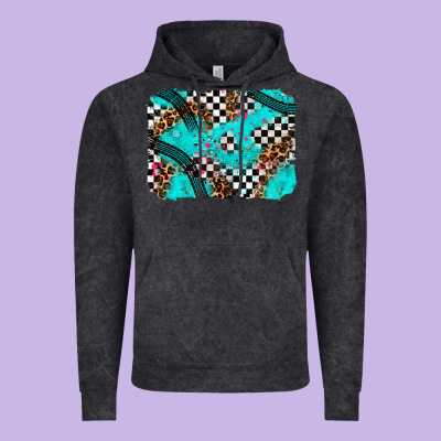 Race Day Turquoise Background Vintage Hoodie Designed By Adodesignshop