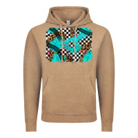 Vintage Coffee race day turquoise background Vintage Hoodie - AdoDesignShop