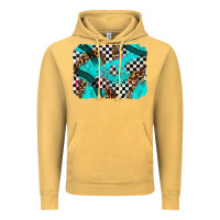 Vintage Mustard race day turquoise background Vintage Hoodie - AdoDesignShop