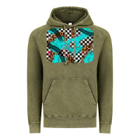 Vintage Olive race day turquoise background Vintage Hoodie - AdoDesignShop