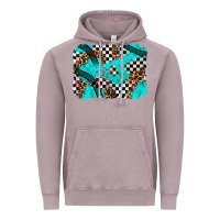 Vintage Zinc race day turquoise background Vintage Hoodie - AdoDesignShop