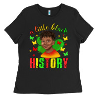 Black a little black history with boy juneteenth Ladies Tee - texasbilliewilder