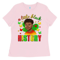 Bubblegum Pink a little black history with boy juneteenth Ladies Tee - texasbilliewilder