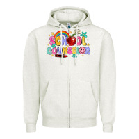 Oatmeal Heather school counselor Zipper Hoodie - MaliasSmallBusiness