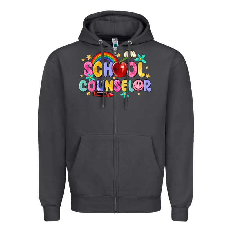 School Counselor Zipper Hoodie by MaliasSmallBusiness | Teevron