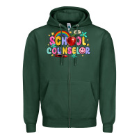 Sports Green school counselor Zipper Hoodie - MaliasSmallBusiness