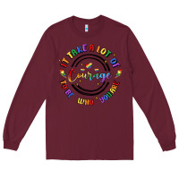 Burgundy gay pride Long Sleeve Tee - MaliasSmallBusiness