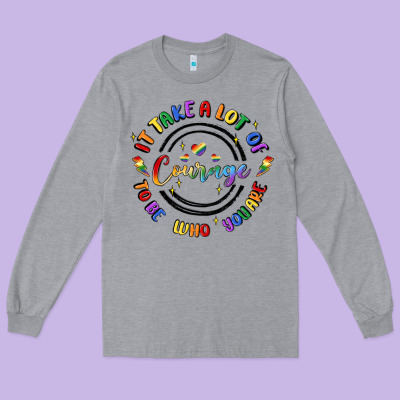 Gay Pride Long Sleeve Tee Designed By Maliassmallbusiness