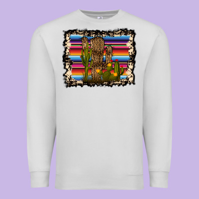 Serape Cactus Premium Sweatshirt Designed By Bettercallsaul