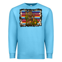 Ocean Blue Serape Cactus Premium Sweatshirt - Bettercallsaul