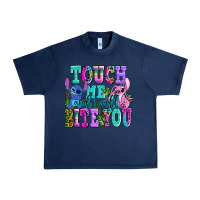 Navy touch me and i will bite Urban Heavy Tee - AdoDesignShop