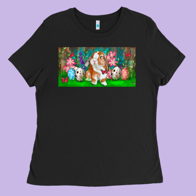 Ladies Tee Spring Easter Bunny