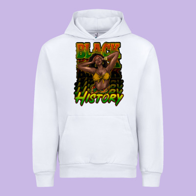 Black History Afro Woman Urban Hoodie Designed By Howdyjamesfarm