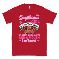 Red As A Sagittarius Girl I Was Born With My Heart On My Sleeve And  Mouth Classic Tee - Jasminsmagicworld