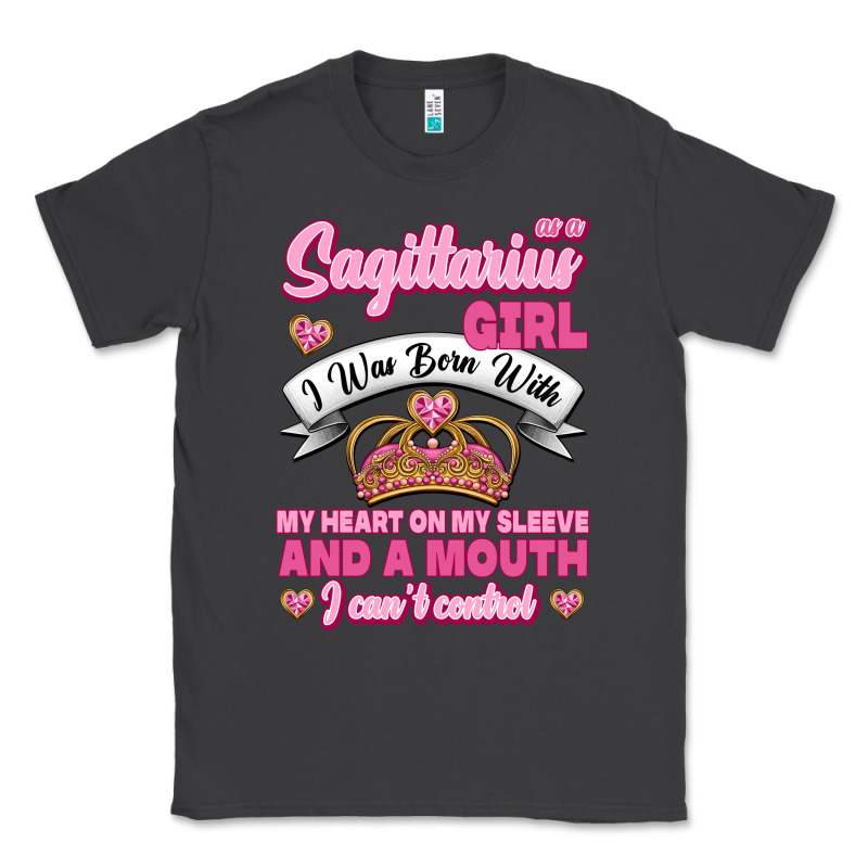 As A Sagittarius Girl I Was Born With My Heart On My Sleeve And  Mouth Classic Tee by Jasminsmagicworld | Teevron