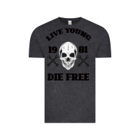 Vintage Black Live Young Die Free Vintage Tee - Bettercallsaul