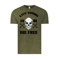 Vintage Olive Live Young Die Free Vintage Tee - Bettercallsaul
