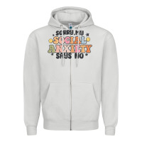 Dove Grey sorry my social anxiety says no Zipper Hoodie - MaliasSmallBusiness