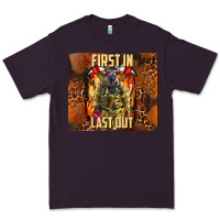 Plum first in last out firefighter Premium Tee - AdoDesignShop