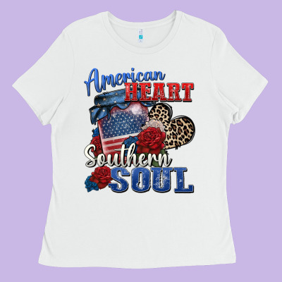 American Heart Southern Soul Ladies Tee Designed By Zillion Design Studio