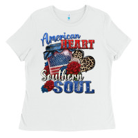 White american heart southern soul Ladies Tee - Zillion Design Studio