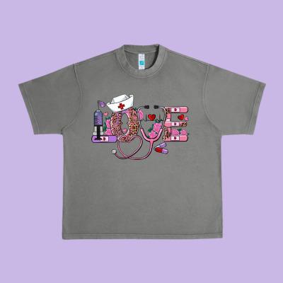 Valentine's Day Nurse Love Urban Heavy Tee Designed By Adodesignshop