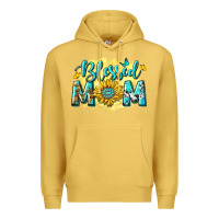 Antique Gold Blessed Mom with Sunflowers Premium Hoodie - texasbilliewilder