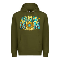 Army Green Blessed Mom with Sunflowers Premium Hoodie - texasbilliewilder