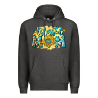 Charcoal Heather Blessed Mom with Sunflowers Premium Hoodie - texasbilliewilder