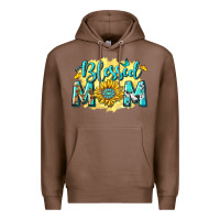 Chestnut Blessed Mom with Sunflowers Premium Hoodie - texasbilliewilder
