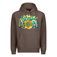 Coffee Blessed Mom with Sunflowers Premium Hoodie - texasbilliewilder