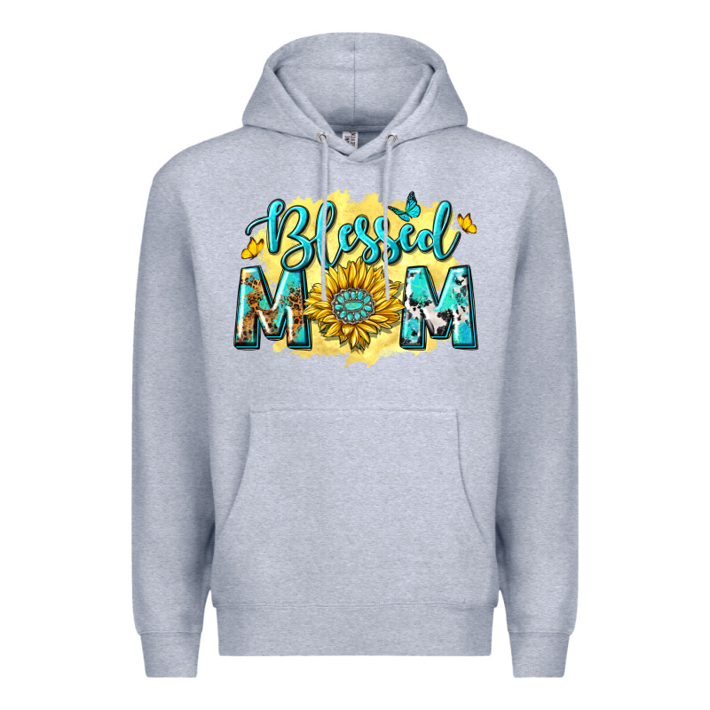 Blessed Mom With Sunflowers Premium Hoodie by texasbilliewilder | Teevron