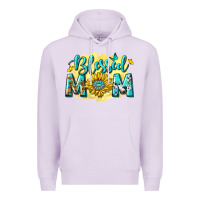 Lilac Blessed Mom with Sunflowers Premium Hoodie - texasbilliewilder