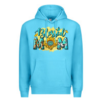 Ocean Blue Blessed Mom with Sunflowers Premium Hoodie - texasbilliewilder