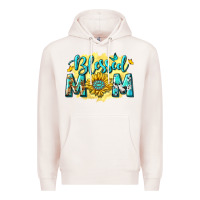 Pale Pink Blessed Mom with Sunflowers Premium Hoodie - texasbilliewilder
