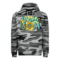 Slate Camo Blessed Mom with Sunflowers Premium Hoodie - texasbilliewilder