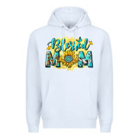 White Blessed Mom with Sunflowers Premium Hoodie - texasbilliewilder