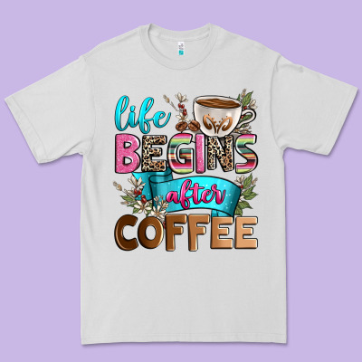 Life Begins After Coffee Premium Tee Designed By Zillion Design Studio