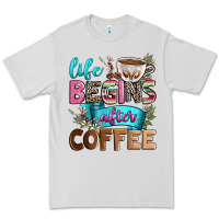 Dove Grey life begins after coffee Premium Tee - Zillion Design Studio