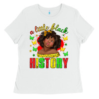 A Little Black History With Girl Juneteenth Ladies Tee | Teevron