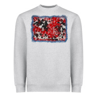 Heather Grey bandana cowhide denim background Heavyweight Sweatshirt - AdoDesignShop