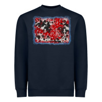 Navy bandana cowhide denim background Heavyweight Sweatshirt - AdoDesignShop