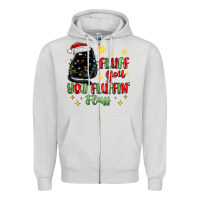 Dove Grey fluff you you fluffin fluff Zipper Hoodie - MaliasSmallBusiness