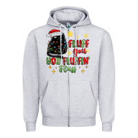 Heather Grey fluff you you fluffin fluff Zipper Hoodie - MaliasSmallBusiness