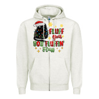 Oatmeal Heather fluff you you fluffin fluff Zipper Hoodie - MaliasSmallBusiness