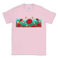 Bubblegum Pink lips and strawberries Classic Tee - AdoDesignShop