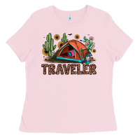 Bubblegum Pink traveler Ladies Tee - JahusDesignShop