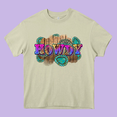 Howdy Heavy Core Tee Designed By Zillion Design Studio