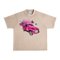French Oak truck with hearts Urban Heavy Tee - AdoDesignShop