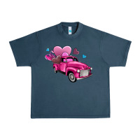 Midnight Navy truck with hearts Urban Heavy Tee - AdoDesignShop